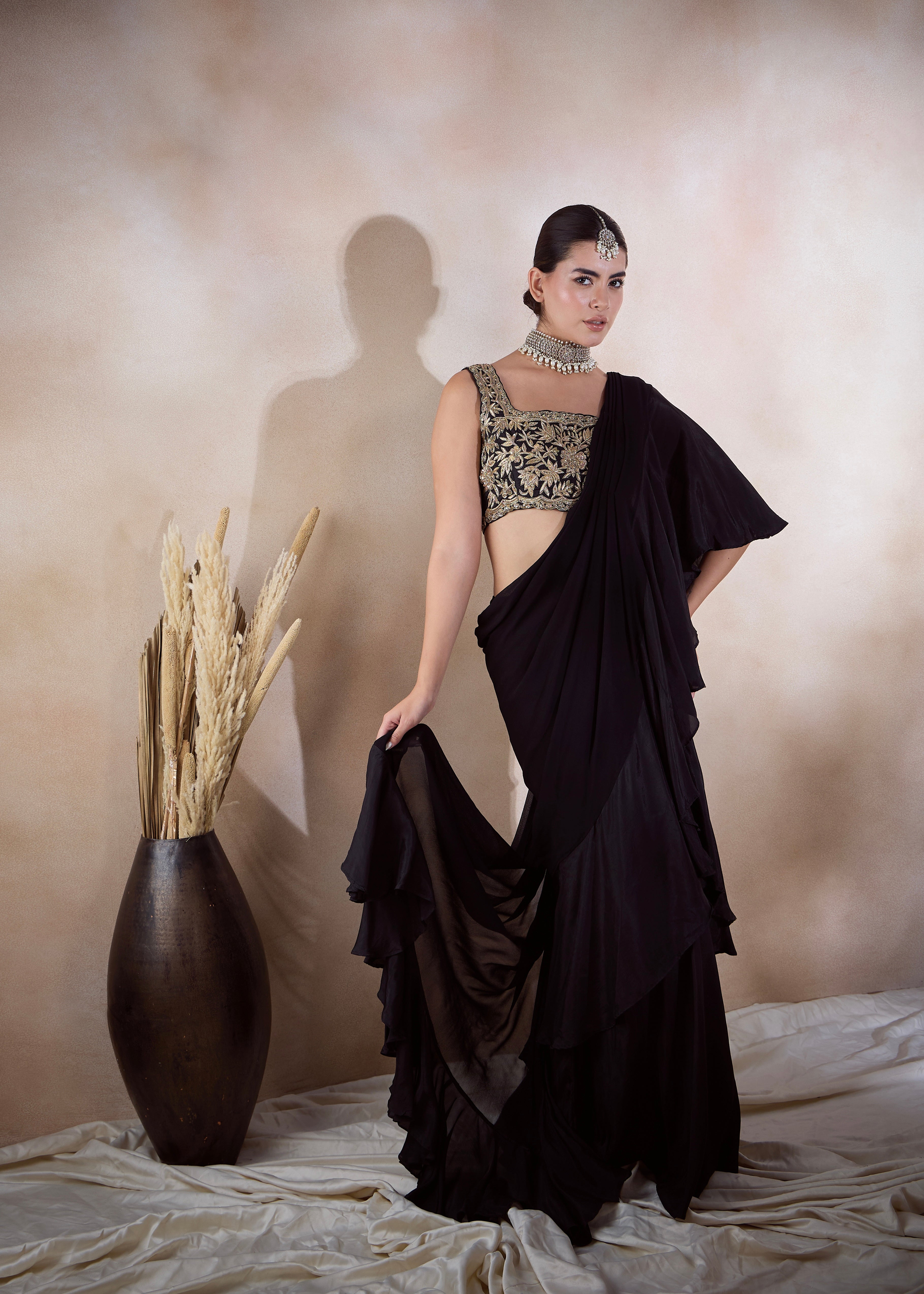 TINA KAKKAD IN MATHURA F SAREE