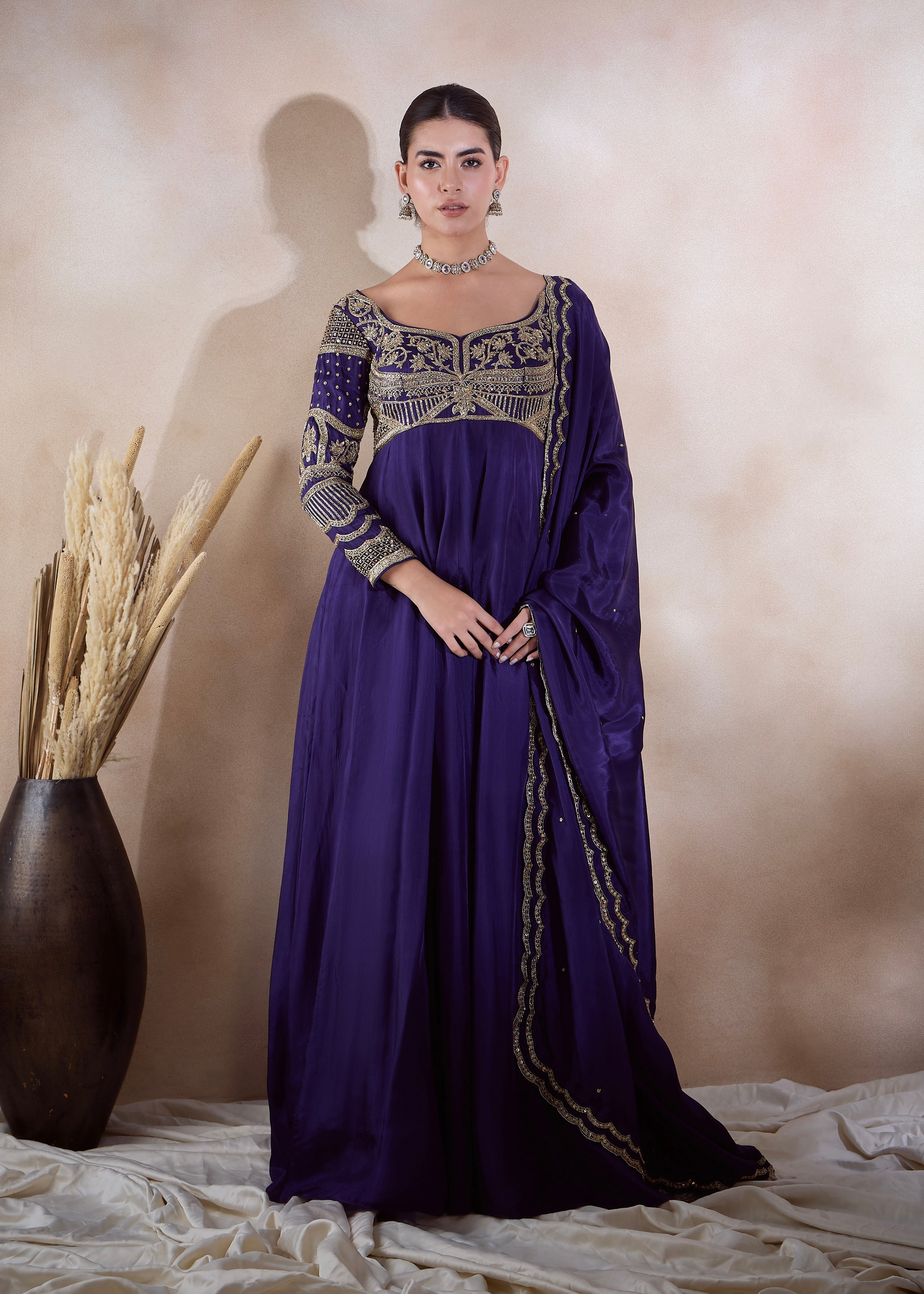 MATHURA H ANARKALI - SILVER