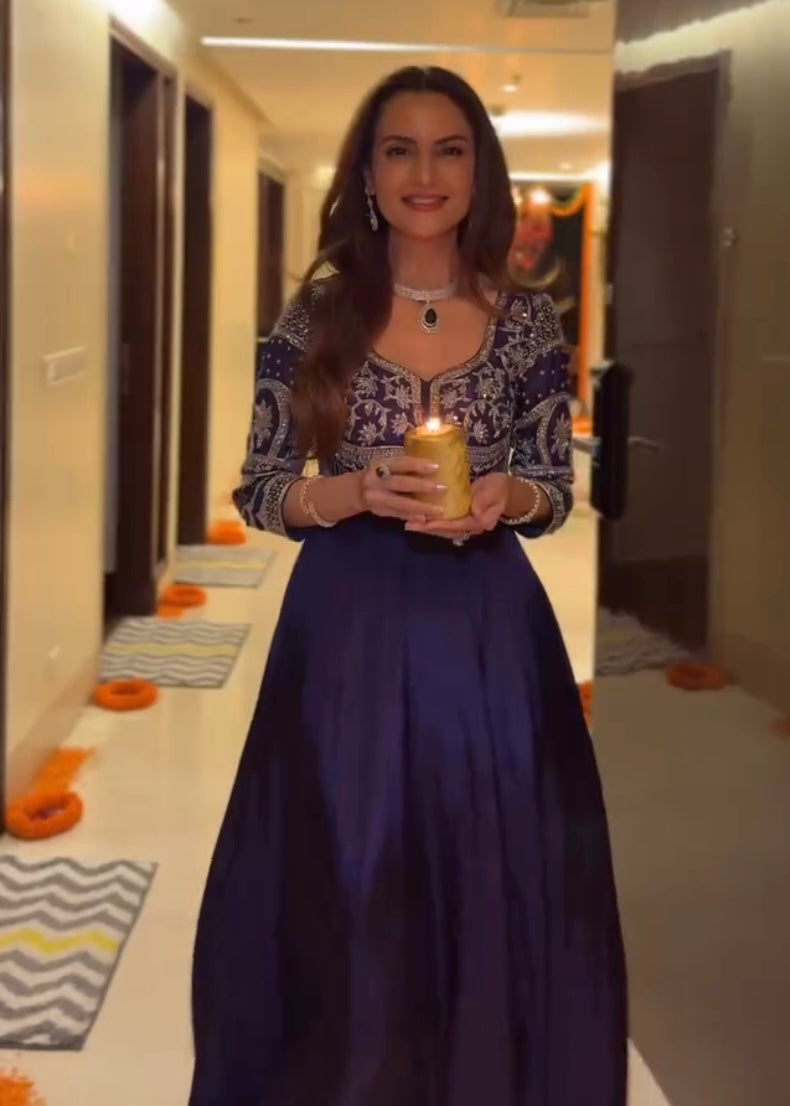 DEEPTI DHILLON SOLANKI IN MATHURA H ANARKALI - SILVER